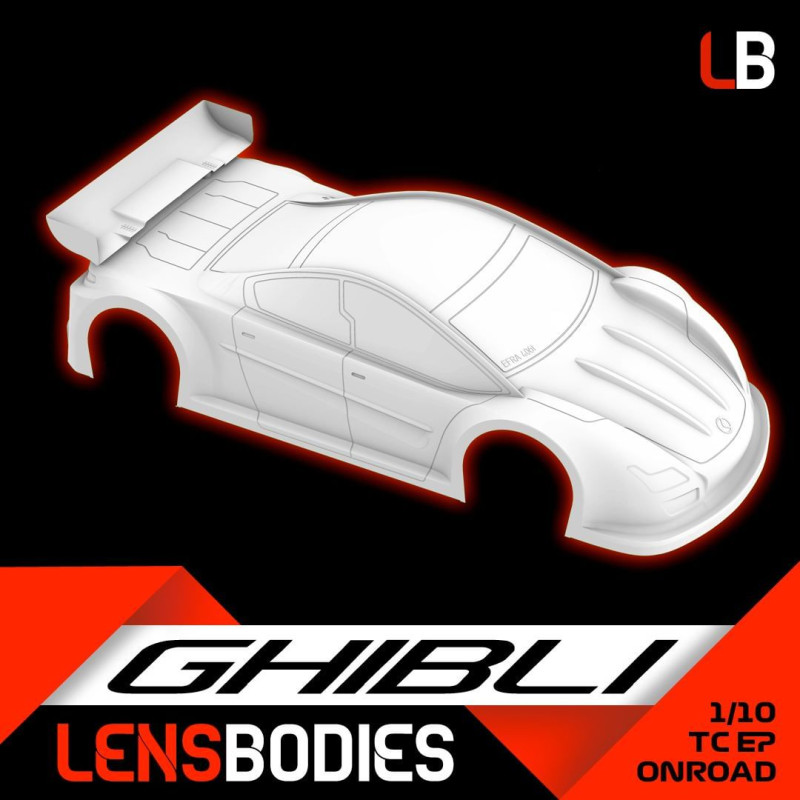 1/10 ONROAD BODY GHIBLI LIGHT WEIGHT - LB10GHL-L - HOT RACE