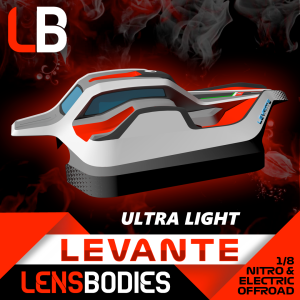 1/8 OFFROAD BODY LEVANTE ULTRA LIGHT WEIGHT - LB08LVT-UL - HOT RACE